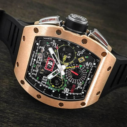 RM 11-02 Automatic Flyback Chronograph Dual Time Zone Rose Gold