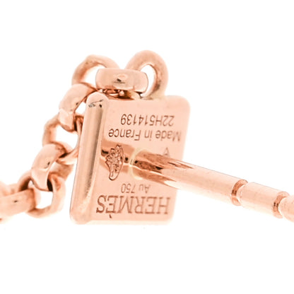Hermes 18K Rose Gold Clou d'H Dangle Earrings