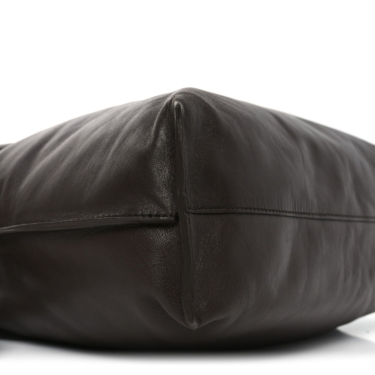 Loewe Calfskin Flamenco Puffer Knot Bag Dark Brown