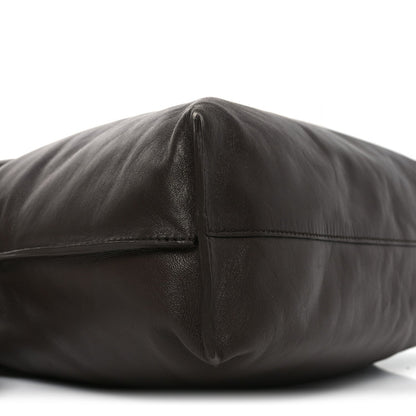 Loewe Calfskin Flamenco Puffer Knot Bag Dark Brown