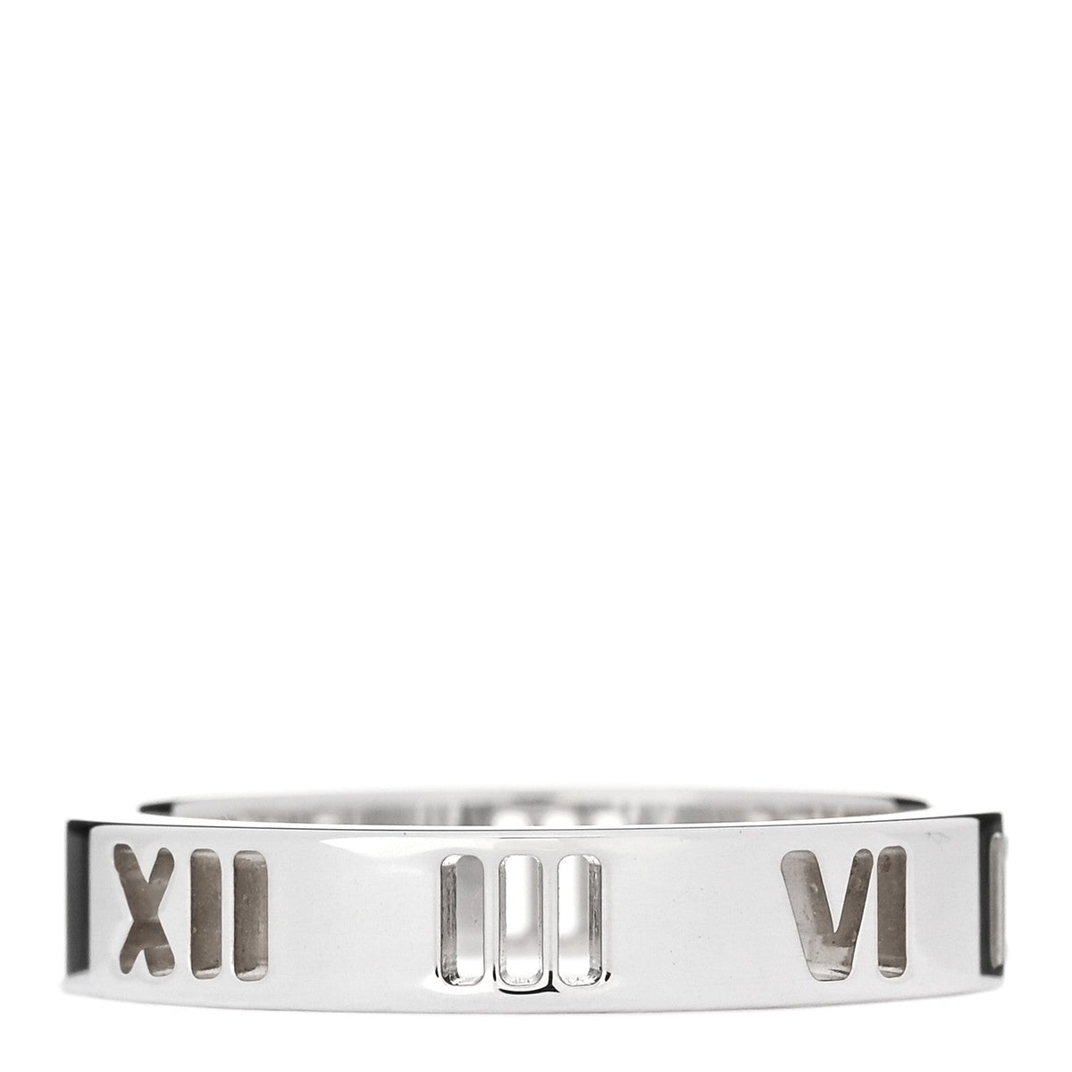 Tiffany Sterling Silver Narrow Atlas Pierced Ring 50 5.25