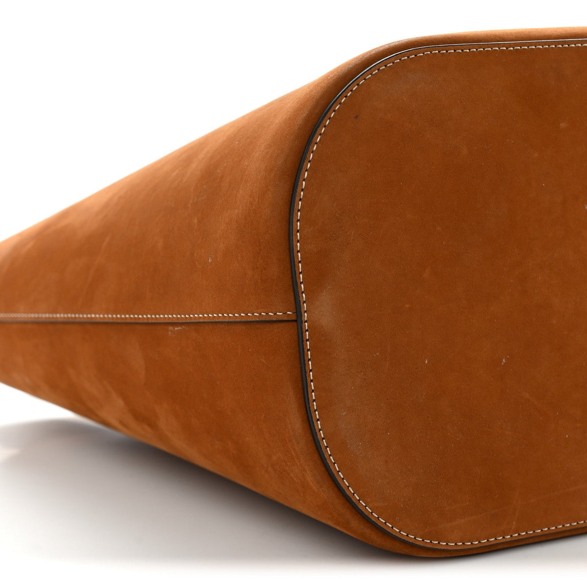 Celine Suede Calfskin Triomphe Medium Louise Bag Pecan