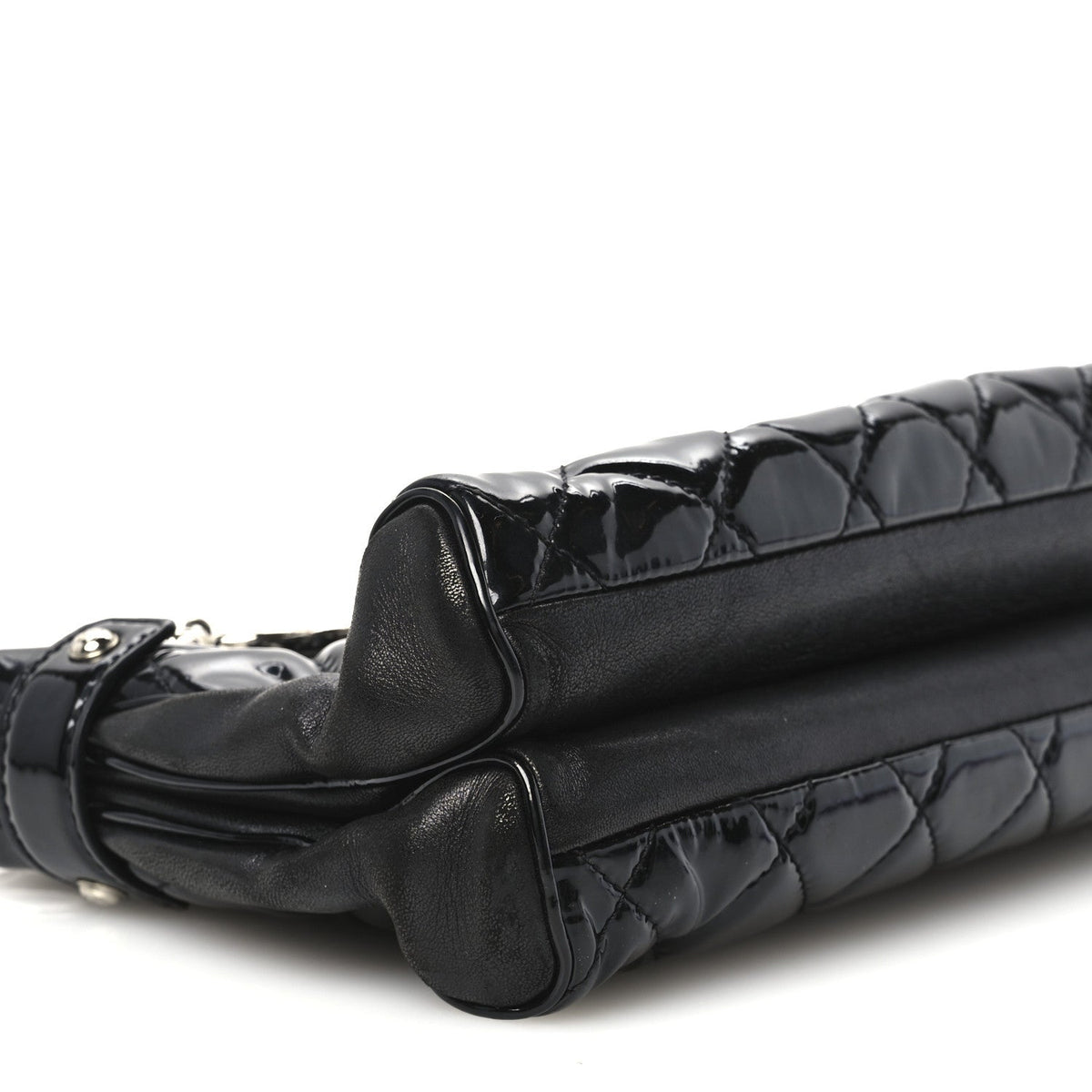 Chanel Patent Quilted Just Mademoiselle Bowling Bag Black 1986915