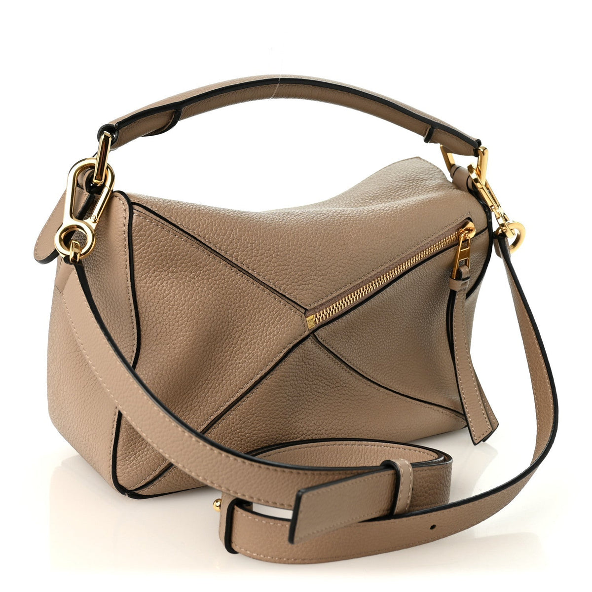 Loewe Grained Calfskin Small Puzzle Bag Sand