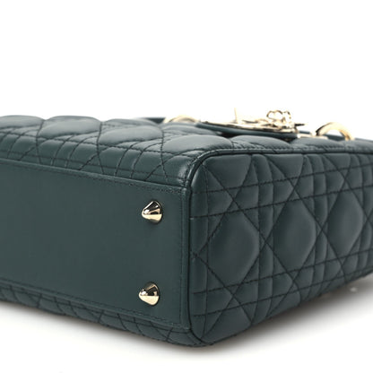Christian Dior Lambskin Cannage Small My ABCDior Lady Dior Dark Green