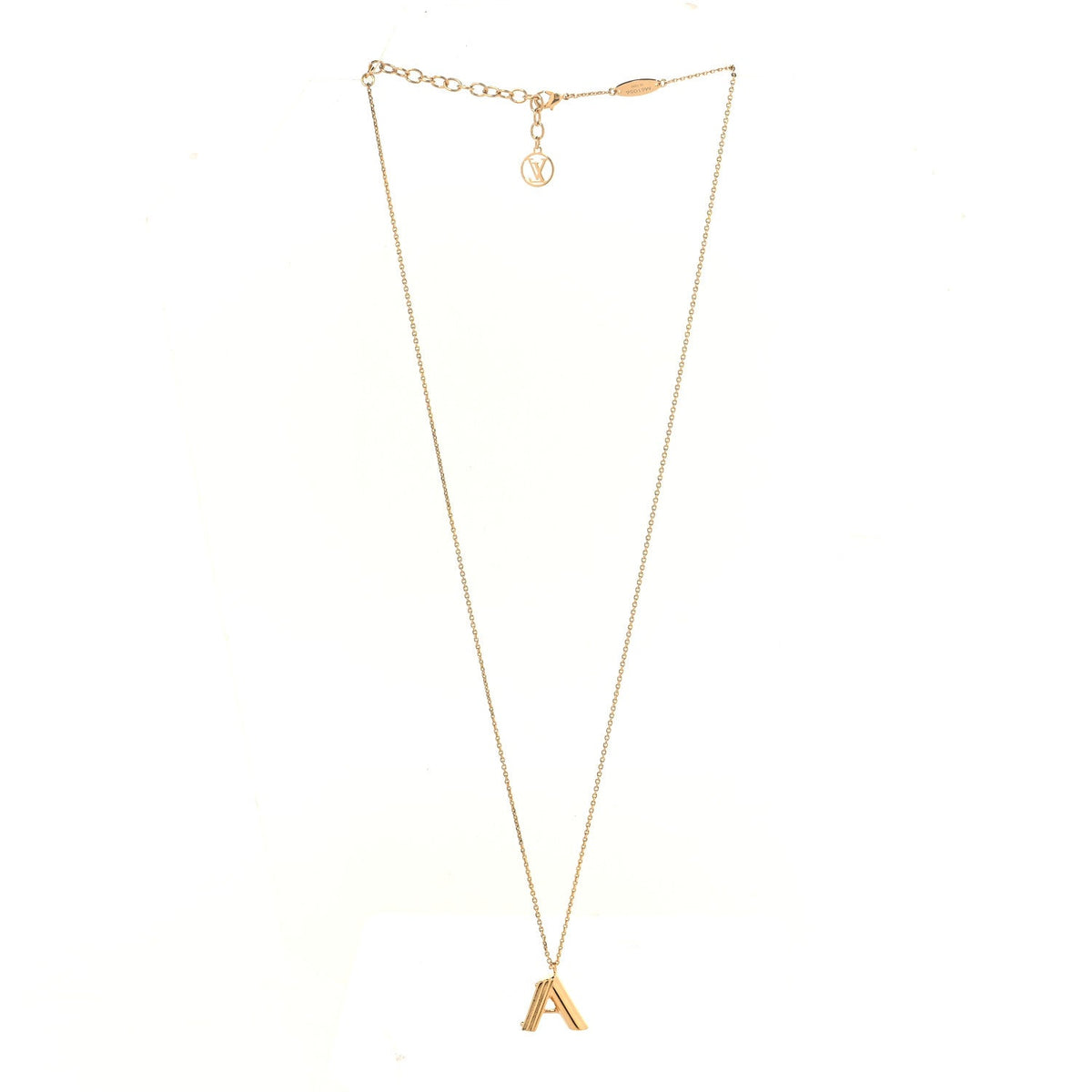 Louis Vuitton Metal LV And Me Letter A Necklace Gold