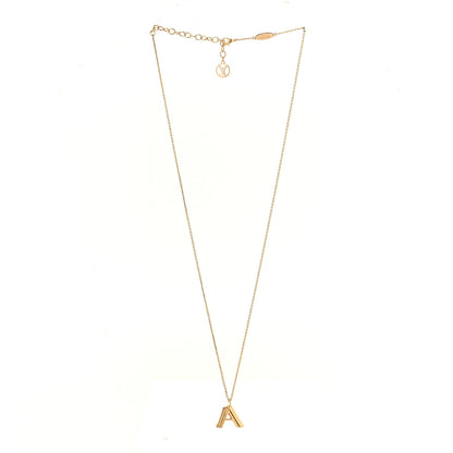 Louis Vuitton Metal LV And Me Letter A Necklace Gold