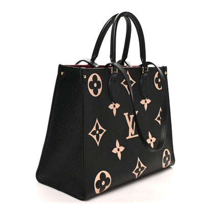 Louis Vuitton Empreinte Monogram Giant Onthego MM Black Beige
