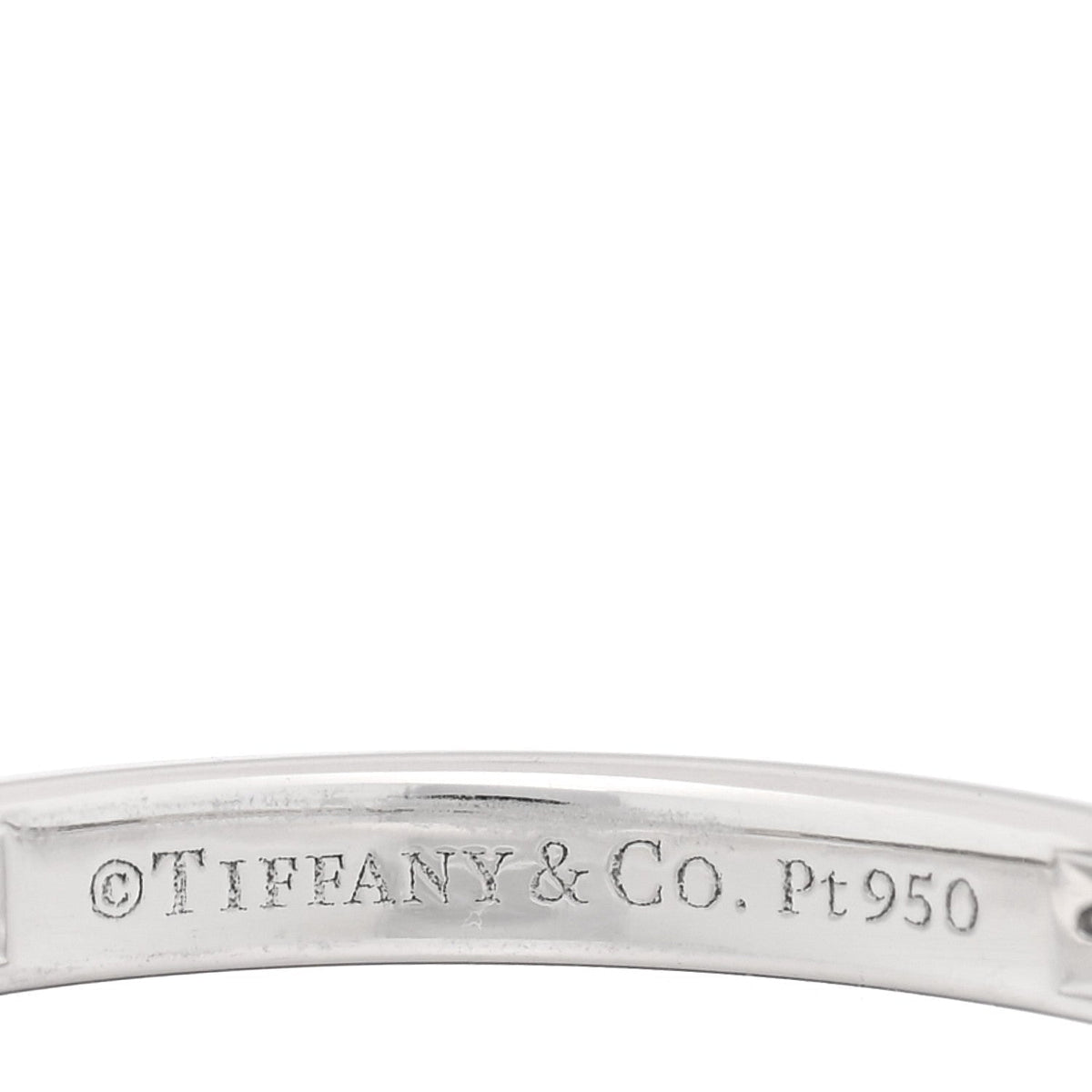 Tiffany Platinum Diamond 0.32ctw Soleste Eternity Band Ring 43 2.75