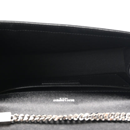 Saint Laurent Grain De Poudre Medium Kate Satchel Black