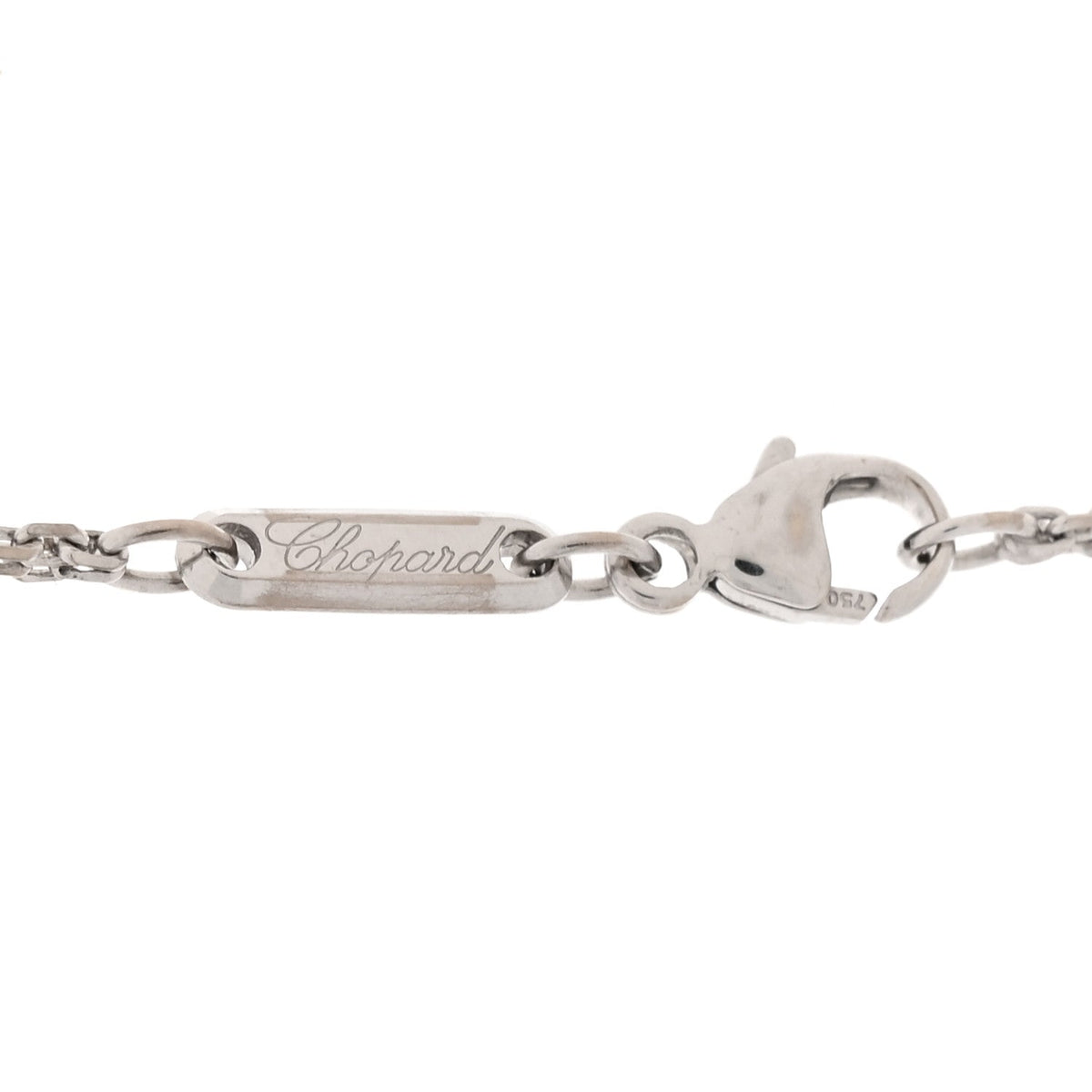 Chopard 18K White Gold Diamond Happy Spirit Pendant Necklace