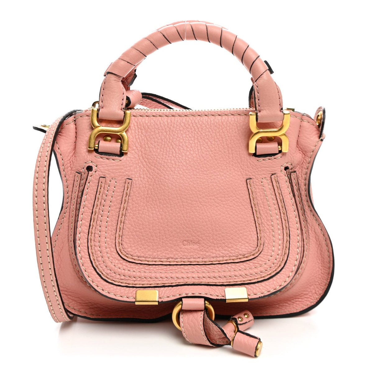 Chloe Calfskin Mini Marcie Satchel Fallow Pink