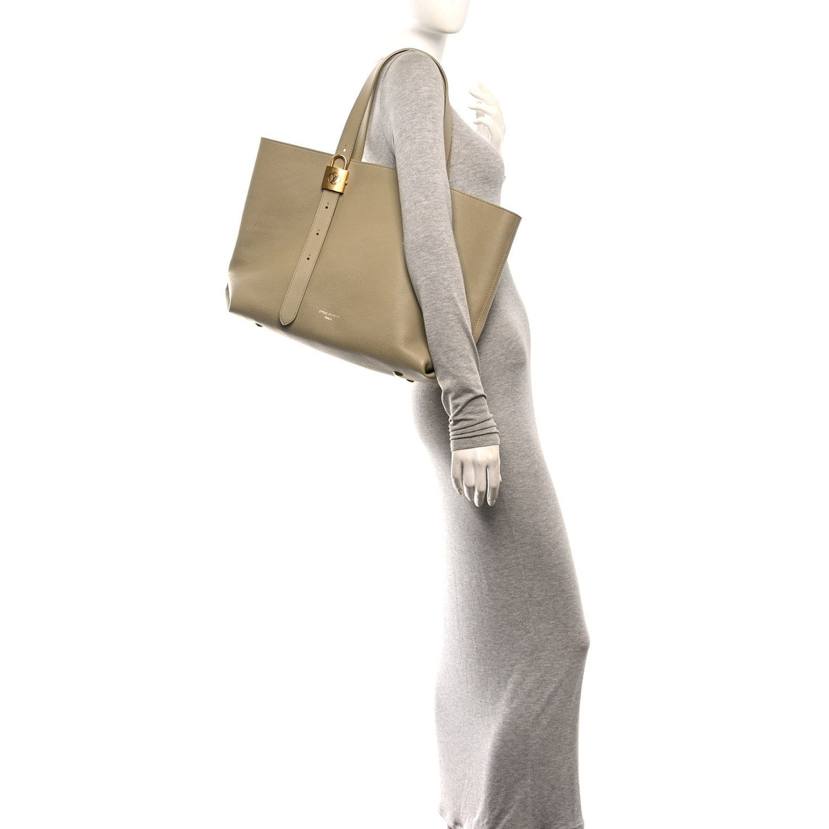 Louis Vuitton Grained Calfskin Low Key Cabas MM Clay