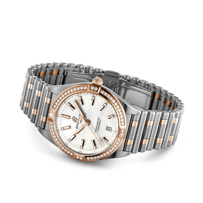 BT Chronomat 32 Stainless Steel & 18k Red Gold (Gem-set) Ref# U77310591A2U1