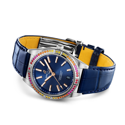 BT Chronomat Automatic 36 South Sea, Stainless Steel, Diamonds and Gem, Ref# A10380611C1P1, Unworn 2024