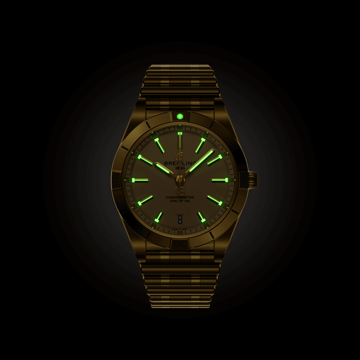 BT Chronomat Automatic 36 Victoria Beckham, 18k Yellow Gold, Ref# K103801A1A1K1, Unworn 2024