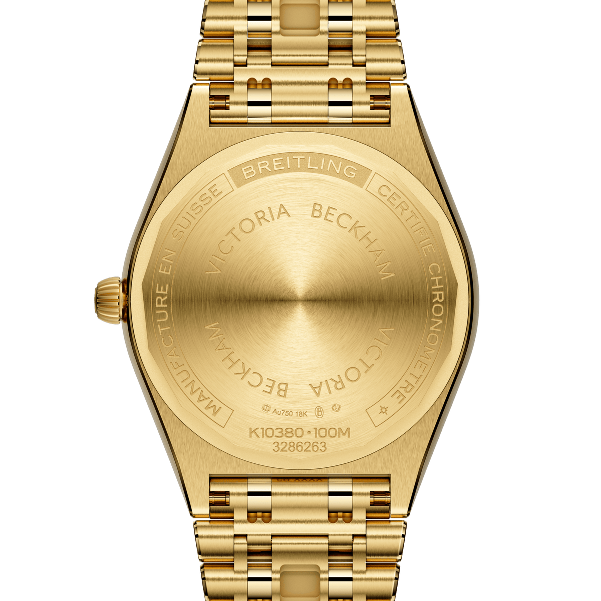BT Chronomat Automatic 36 Victoria Beckham, 18k Yellow Gold, Ref# K103801A1A1K1, Unworn 2024