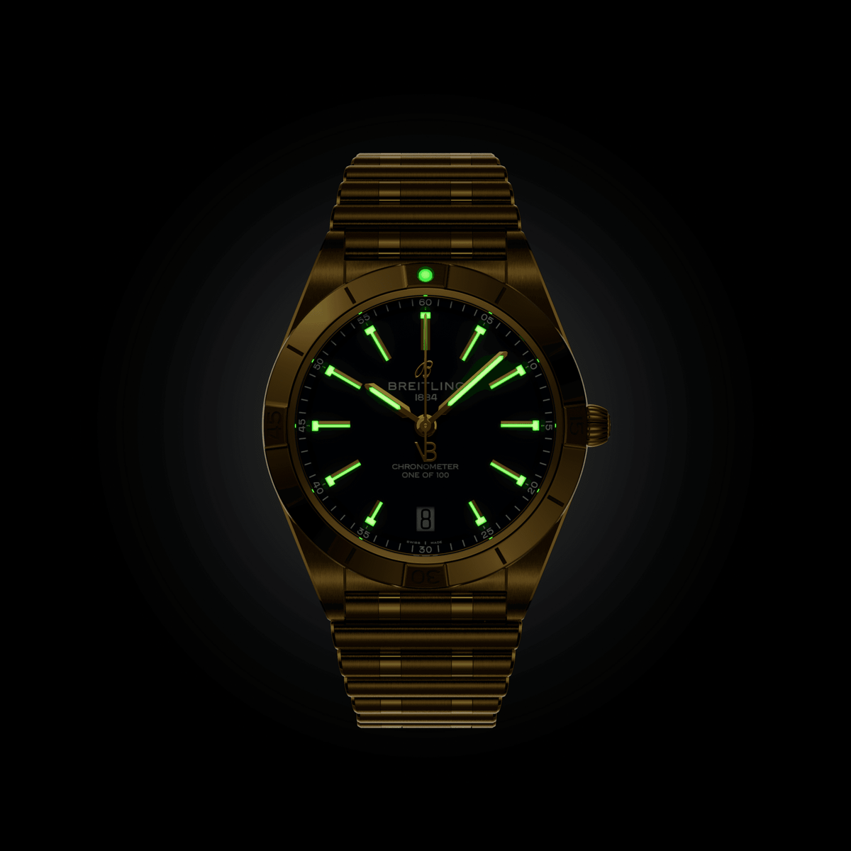 BT Chronomat Automatic 36 Victoria Beckham, 18k Yellow Gold, Ref# K103801A1C1K1, Unworn 2024