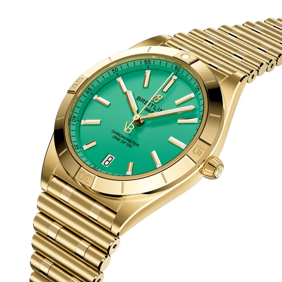 BT Chronomat Automatic 36 Victoria Beckham, 18k Yellow Gold, Ref# K103801A1L1K1, Unworn 2024