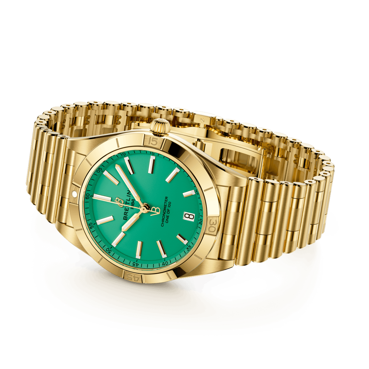 BT Chronomat Automatic 36 Victoria Beckham, 18k Yellow Gold, Ref# K103801A1L1K1, Unworn 2024