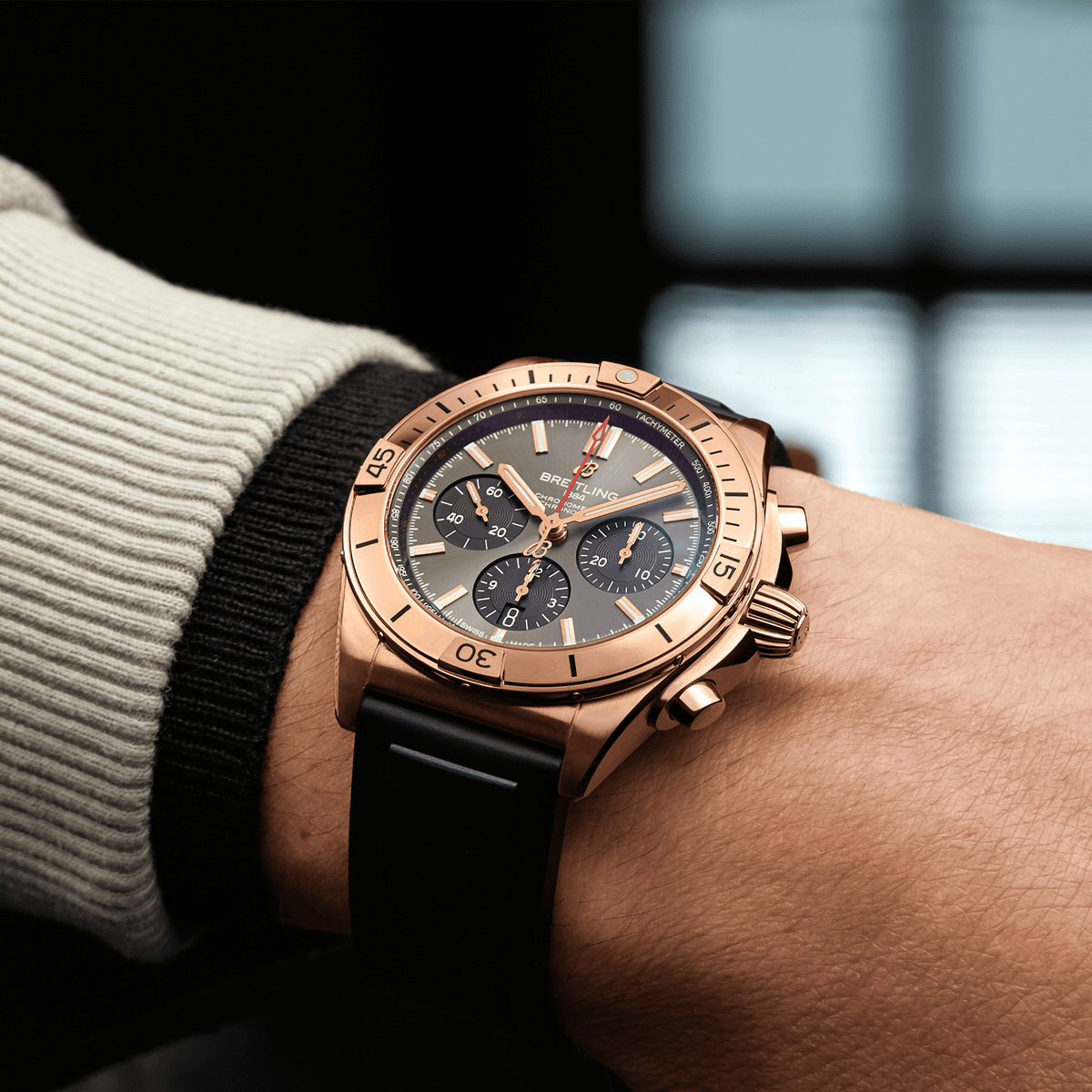 BT Chronomat B01 42, 18k Red Gold, Ref# RB0134101B1S1, Unworn 2024
