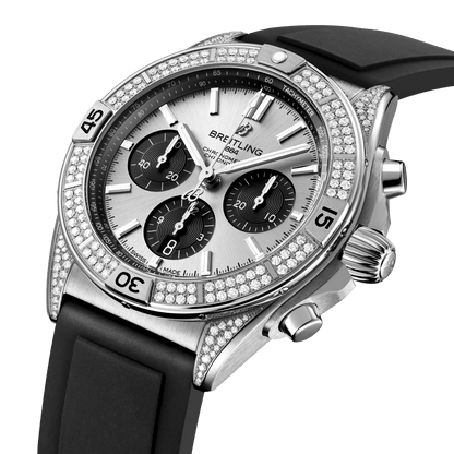 BT Chronomat B01 42, Stainless Steel and Diamonds, Ref# AB0134721G1S1, Unworn 2024