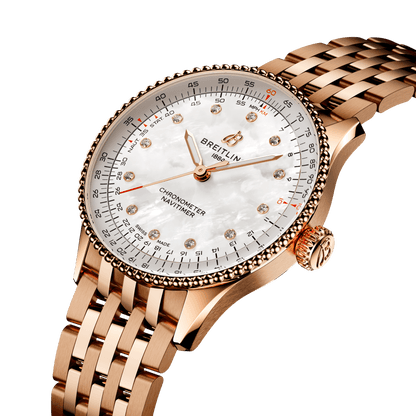 BT Navitimer Automatic 36, Small-scale traceable 18k Red Gold, Ref# R17327211A1R1, Unworn 2024