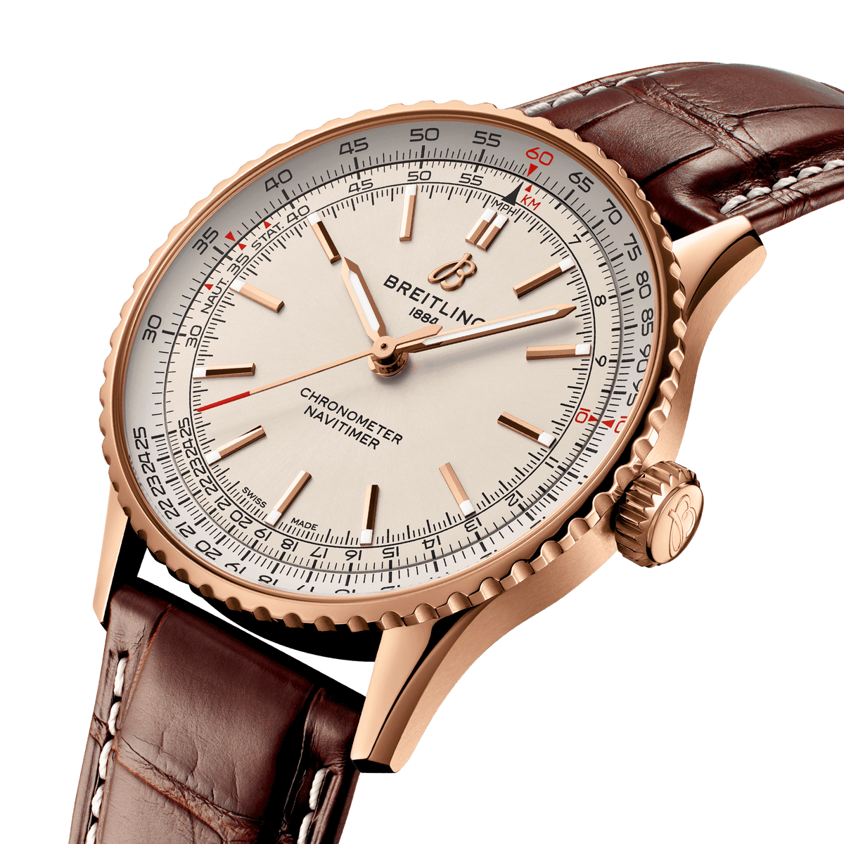 BT Navitimer Automatic 41, Small-scale traceable 18k Red Gold, Ref# R17329F41G1P1, Unworn 2024