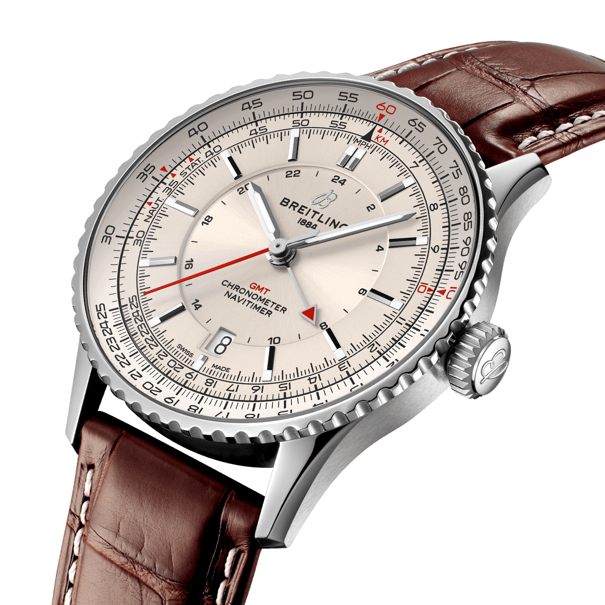 BT Navitimer Automatic GMT 41, Stainless Steel, Ref# A32310211G1P1, Unworn 2024