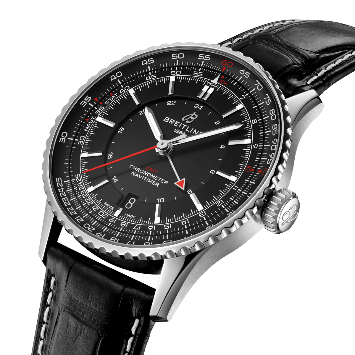 BT Navitimer Automatic GMT 41, Stainless Steel, Ref# A32310251B1P1, Unworn 2024