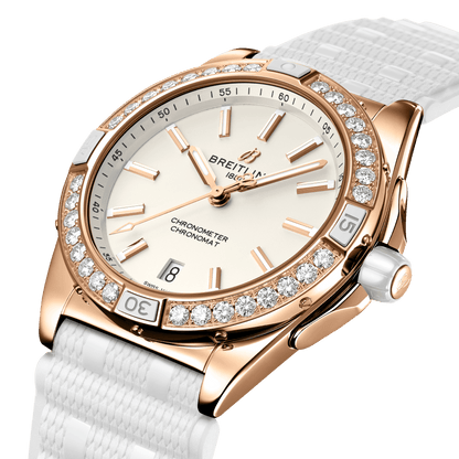 BT Super Chronomat Automatic 38 Origins, Small scale traceable 18k Red Gold, 32 lab-grown diamonds, Ref# R17356531G1S1, Unworn 2024