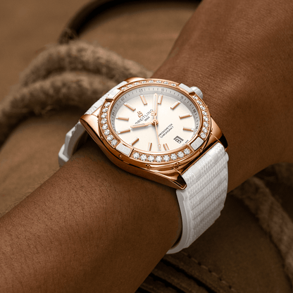 BT Super Chronomat Automatic 38 Origins, Small scale traceable 18k Red Gold, 32 lab-grown diamonds, Ref# R17356531G1S1, Unworn 2024