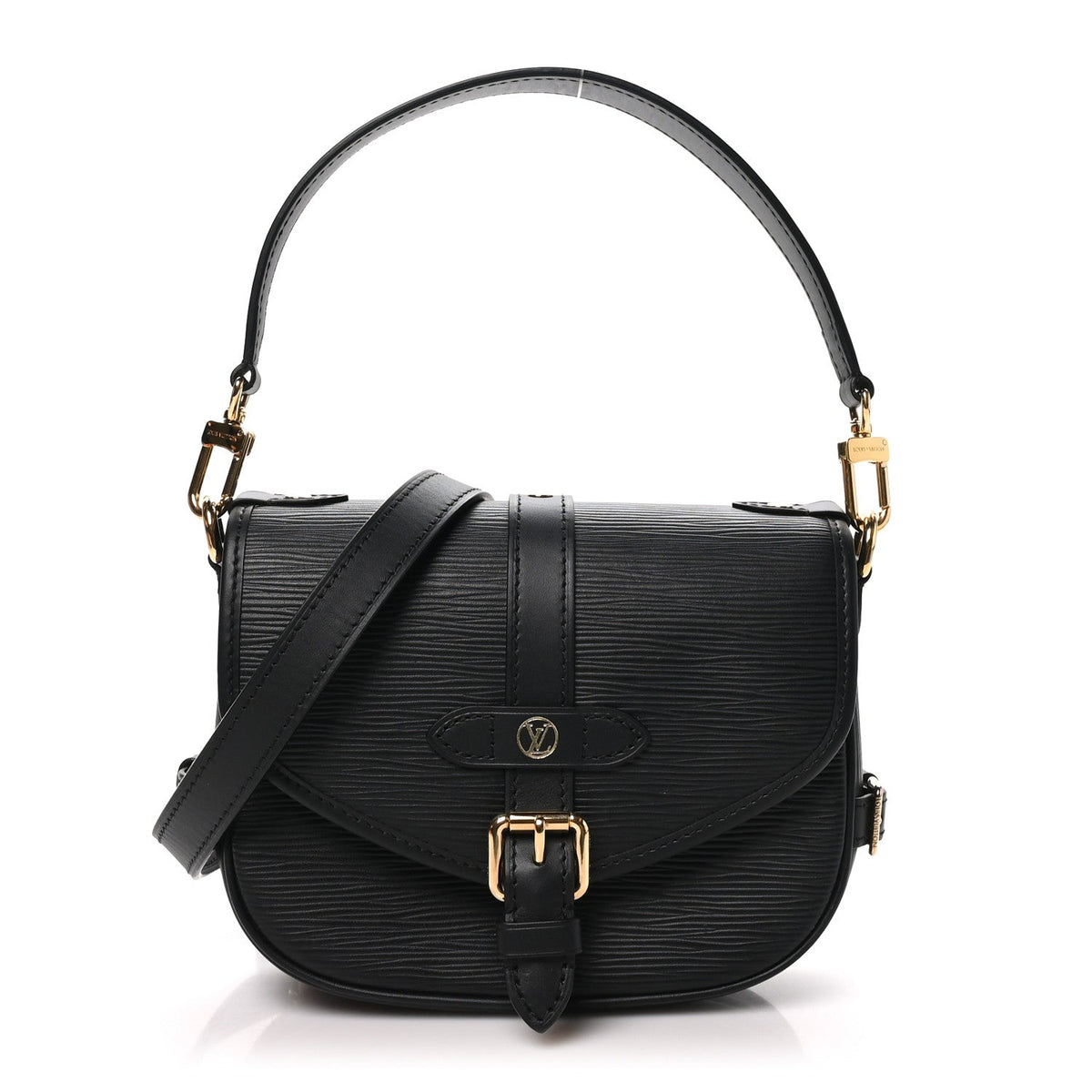 Louis Vuitton Epi Saumur BB Shoulder Bag Black