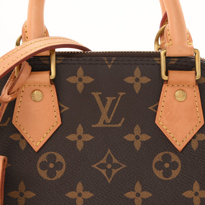 Louis Vuitton Monogram Coated Canvas Alma BB Bag Brown