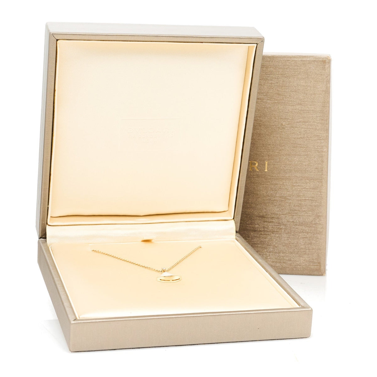 Bulgari 18K Rose Gold Diamond Mother of Pearl Small Divas' Dream Pendant Necklace
