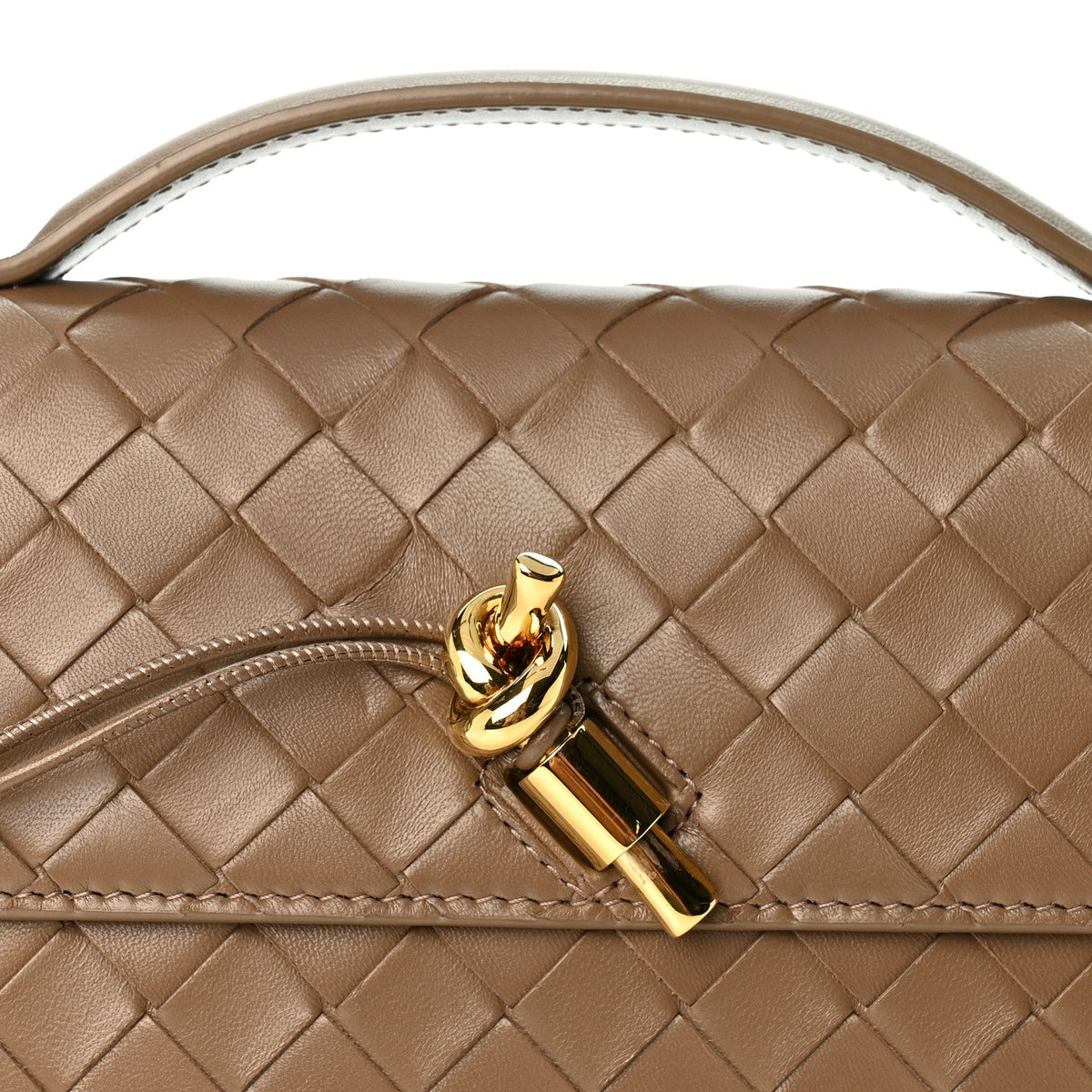 Bottega Veneta Nappa Intrecciato Long Andiamo Top Handle Clutch Pinecone 1983109