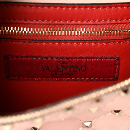Valentino Garavani Lambskin Rockstud Spike Belt Bag 85 Water Rose