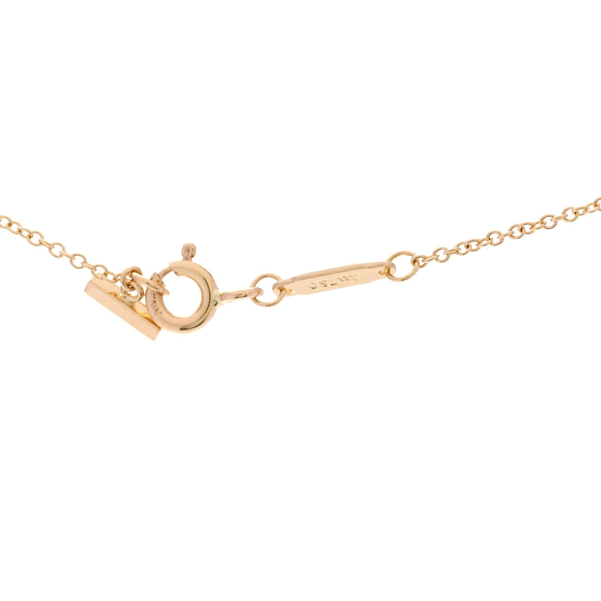 18K Yellow Gold Diamond Mini T Smile Pendant Necklace