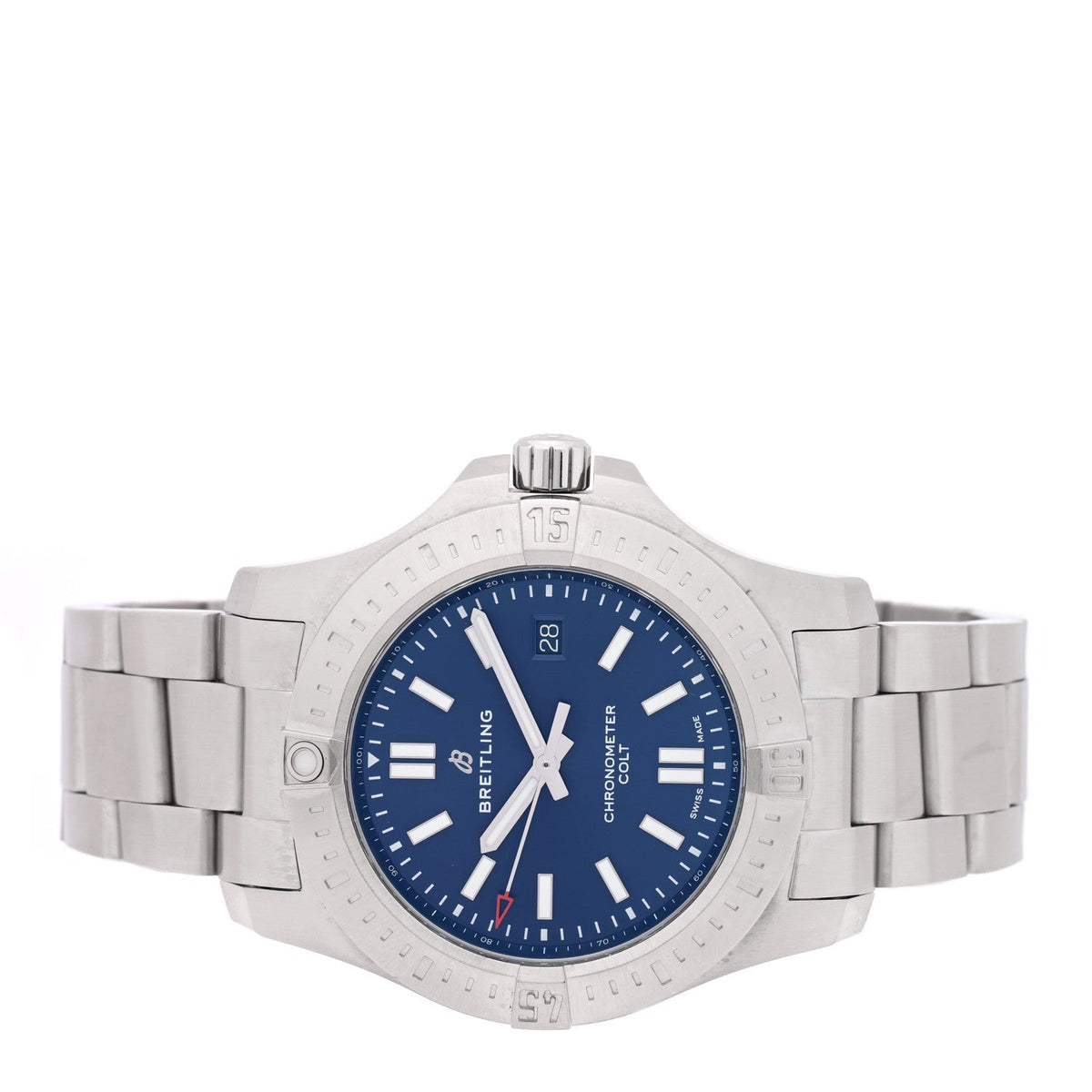 Breitling Stainless Steel 44mm Colt Automatic Watch Blue A17388