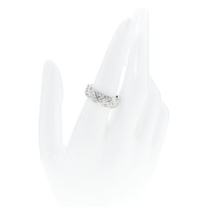 Chanel 18K White Gold Diamond Coco Crush Paved Ring 54