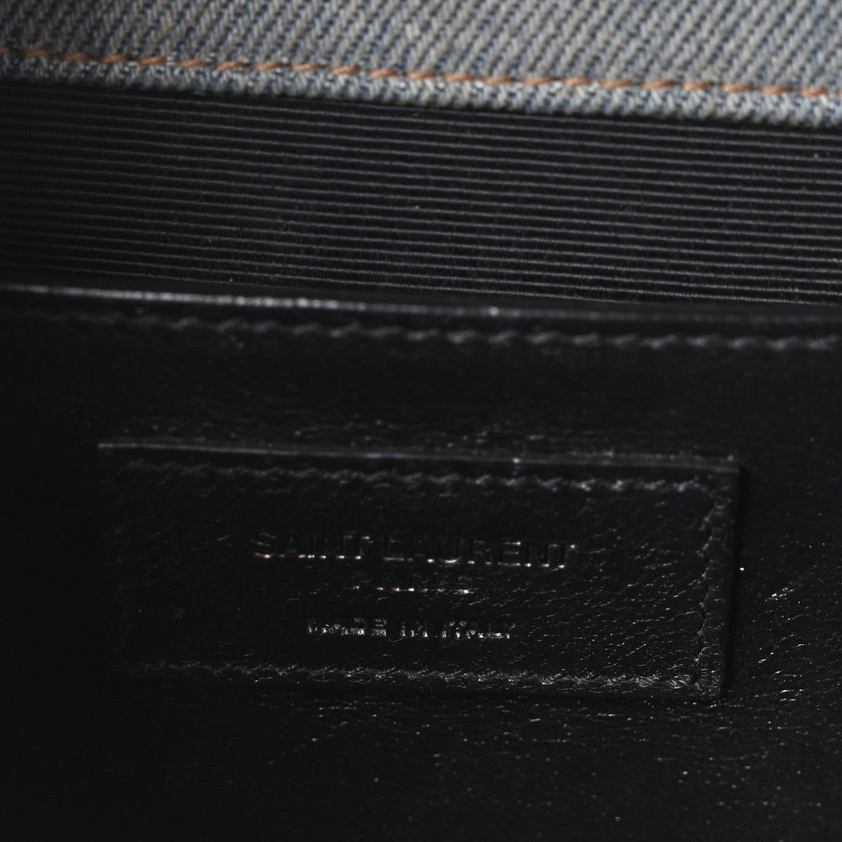 Saint Laurent Denim Mixed Matelasse Triquilt Medium Envelope Bag Blue 1867980