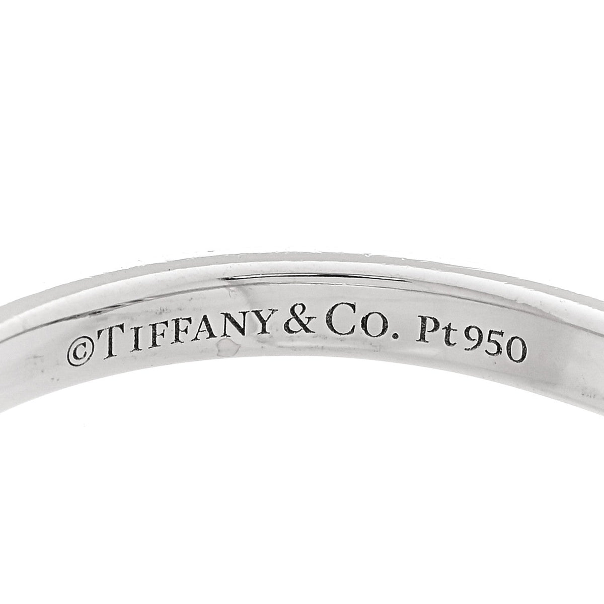 Tiffany Platinum Diamond 0.03ctw Soleste V Band Ring 52 6