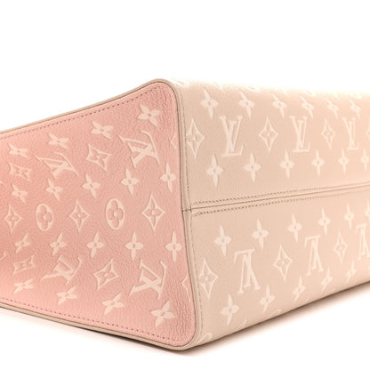 Louis Vuitton Empreinte Monogram Spring In The City Onthego MM Beige Pink Yellow