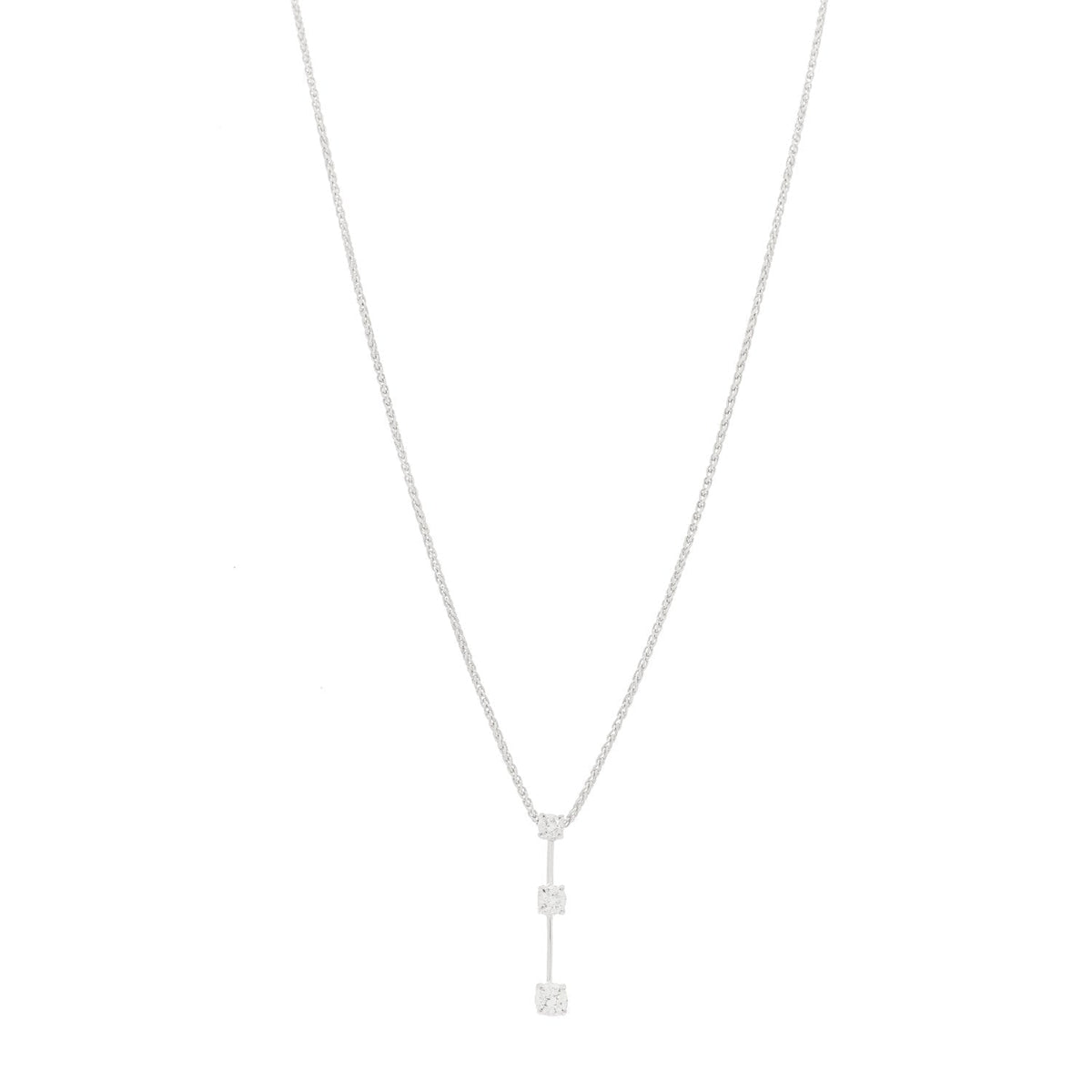 Roberto Coin 18K White Gold Diamond Drop Pendant Necklace