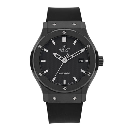 Hublot Ceramic Rubber 42mm Classic Fusion Black Magic Automatic Watch Black 542.CM.1770.RX
