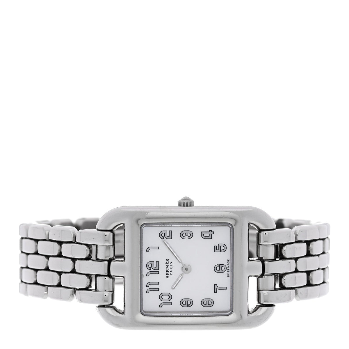 Hermes Stainless Steel 23mm Cape Cod Quartz Watch Etoupe