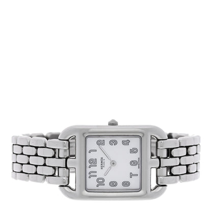 Hermes Stainless Steel 23mm Cape Cod Quartz Watch Etoupe