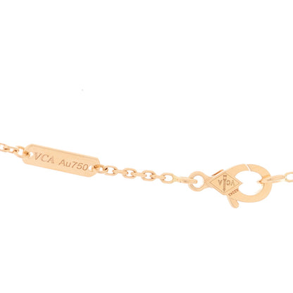Van Cleef & Arpels 18K Rose Gold Gray Mother of Pearl Vintage Alhambra Pendant Necklace