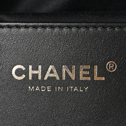 Chanel Washed Denim Quilted Medium Chanel 25 Handbag Black