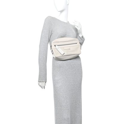 Bottega Veneta Perforated Calfskin Leggero Belt Bag Mist Plaster